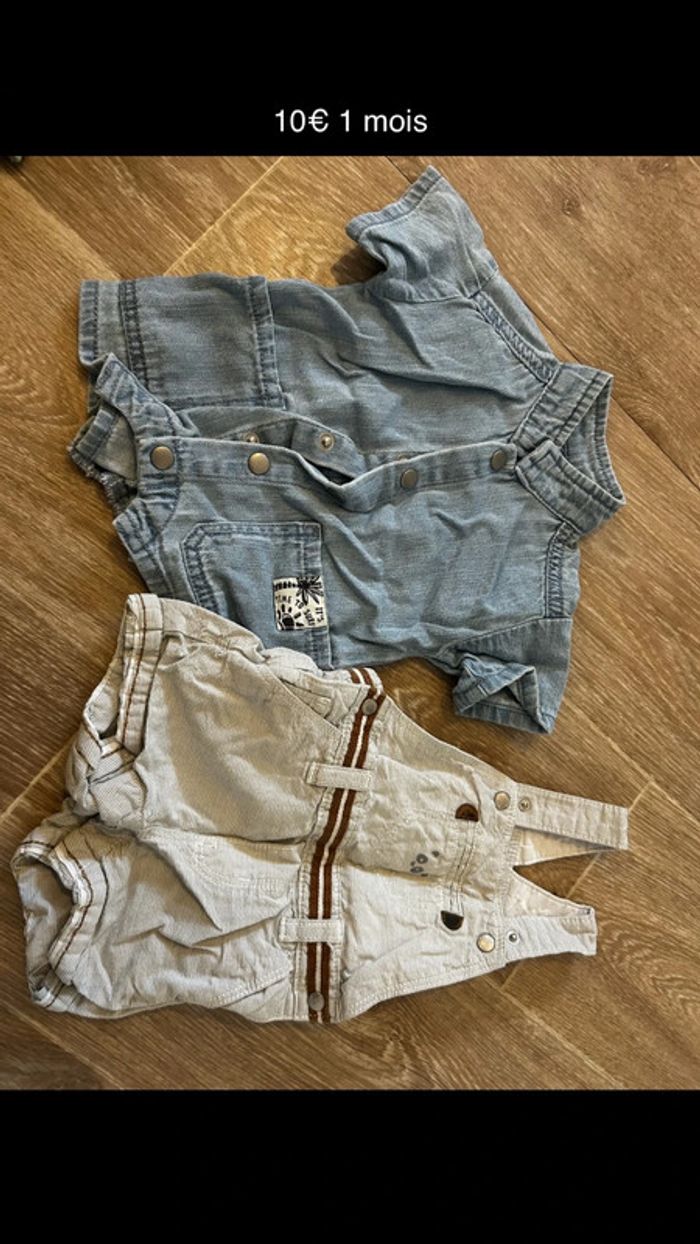 Lot salopette combishort
