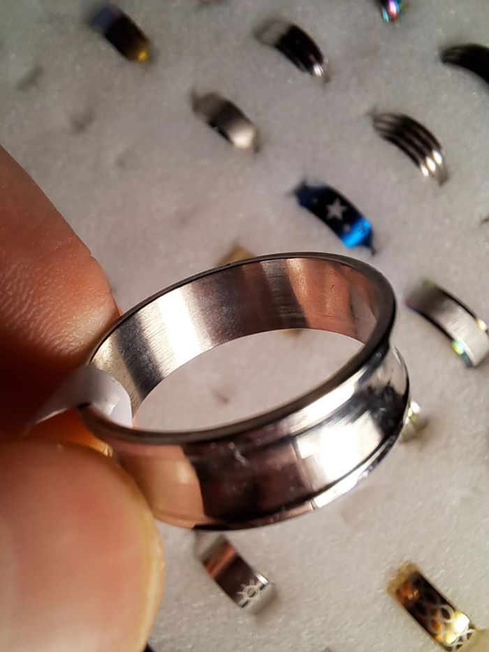 Bague acier inoxydable argentée - photo numéro 3