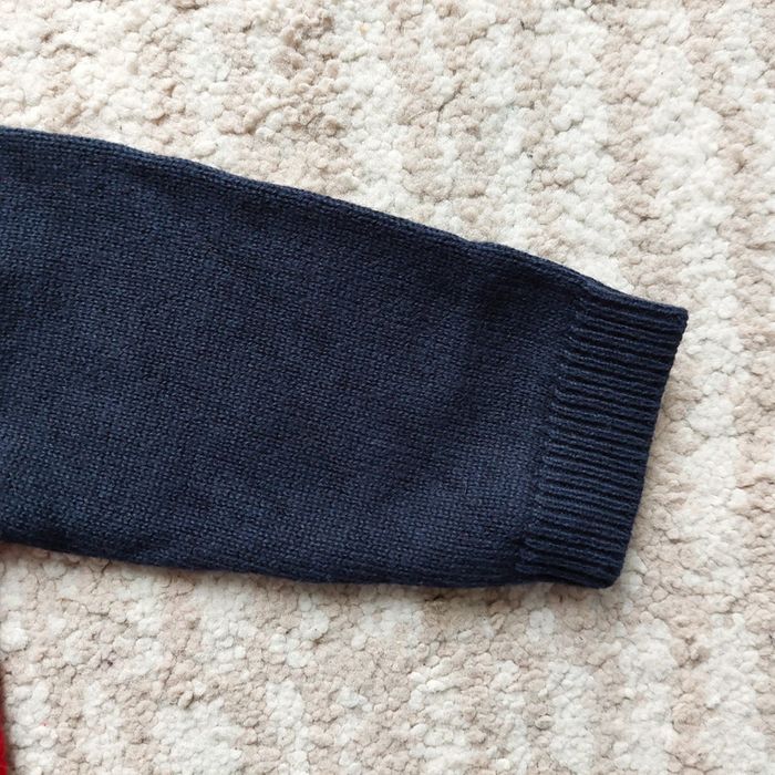 Pull bleu et rouge - photo numéro 3