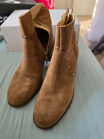 Bottines marron en daim