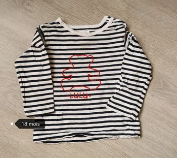 T-shirt manche longue fille 18 mois