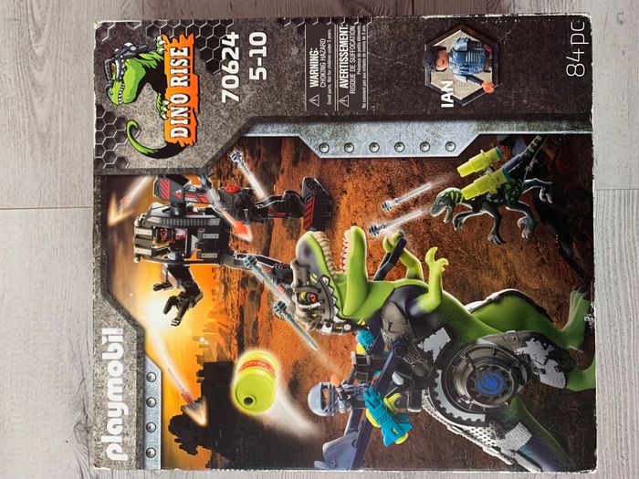PLAYMOBIL 70624 Tyrannosaure et robot géant- Dino Rise - dinosaure combat