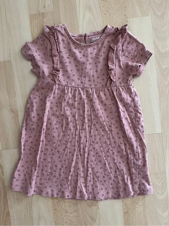 Robe vieux rose à motifs kiabi 24mois TBE