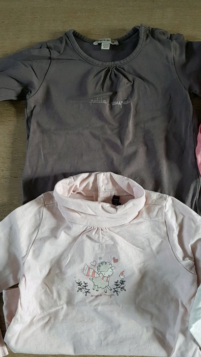 T-shirts manches longues fille en 18 mois - photo numéro 2
