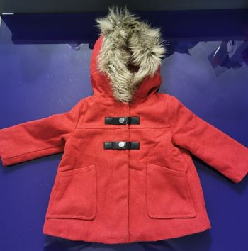 MANTEAU FILLE ROUGE 2 ANS