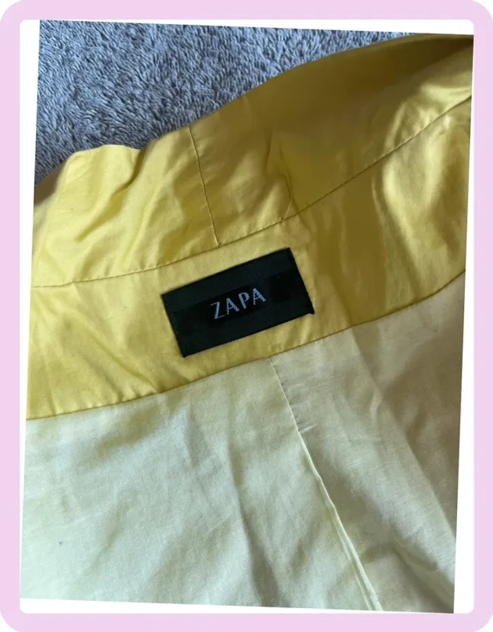 🌿 Veste blazer Zapa – Taille 40 – Vert très clair, manches mi-longues, 3 boutons 🌿 - photo numéro 5