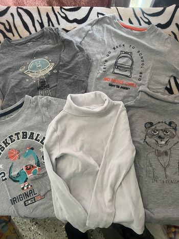 Lot tee-shirts 5ans 1 manche courte 4manches longues