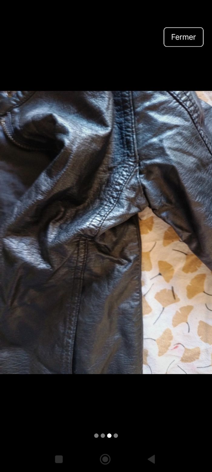 Veste simili cuir z 8 ans - photo numéro 3