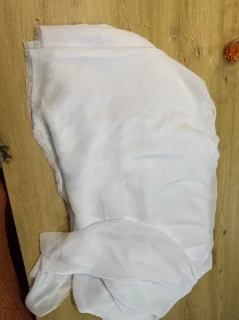 Mousseline véritable blanche 1,5m x 10 m