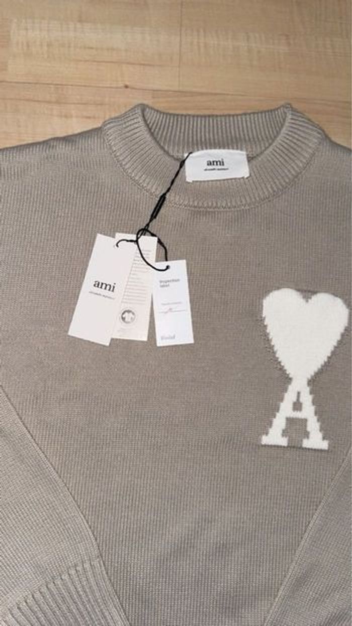 Pull ami paris marron claire - photo numéro 6