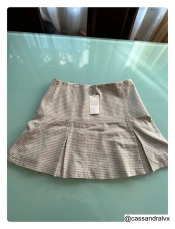 Jupe à carreaux grise Ficelle - Kookai