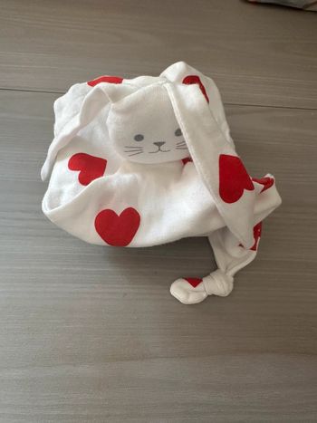 Doudou lapin coton coeur petit bateau