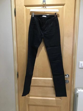 Pantalon ajusté  enduit noir Promod
