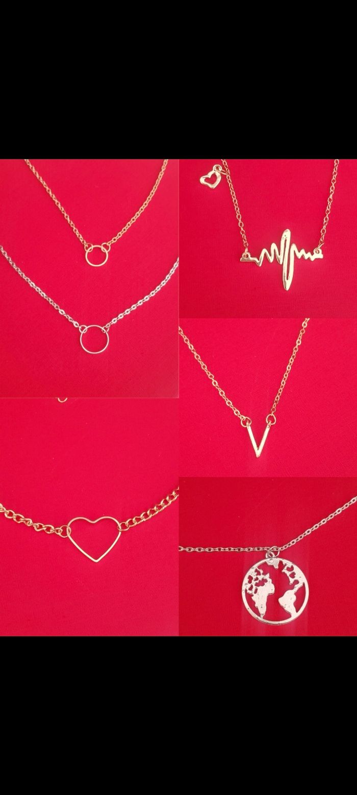 Lot de 6 colliers fantaisie