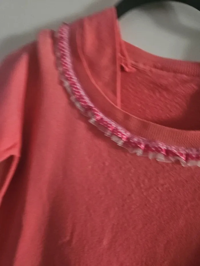 Pull rose vintage col Claudine en laine Mérinos T.38 - photo numéro 5
