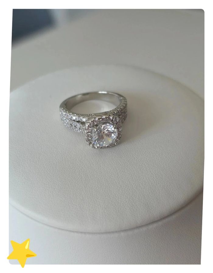 Bague solitaire pierre d'ornement en acier inoxydable chirurgicale 316l - photo numéro 3
