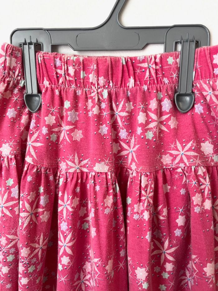 Jupe courte légère et fluide rose à fleurs - Disney 6 ans - photo numéro 5