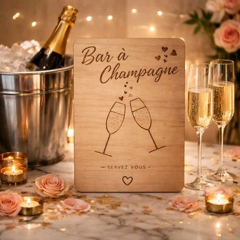 Pancarte bar à champagne 