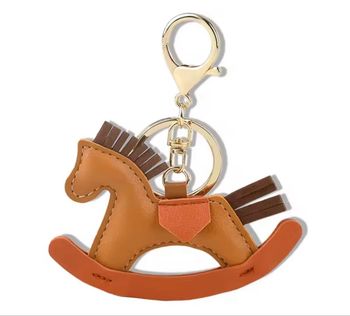 Porte-clé / accessoire sac / cheval cuir neuf