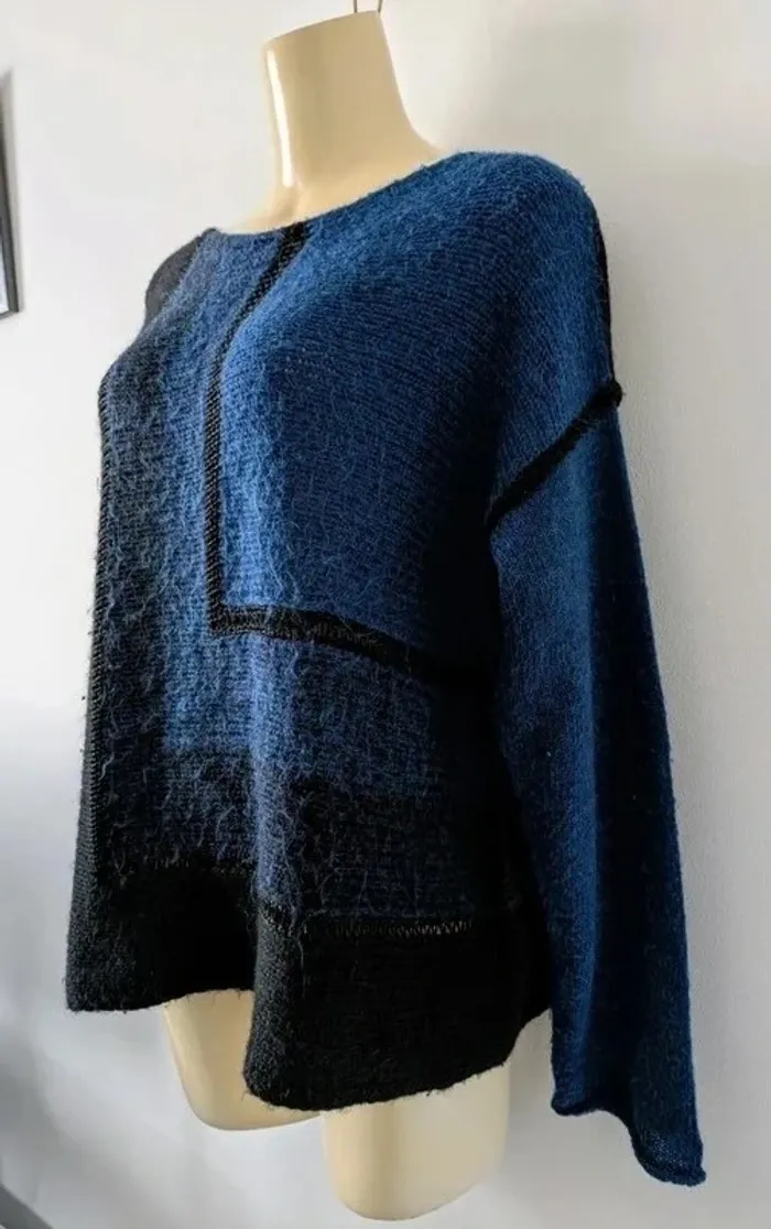 Pull en alpaga laine - Sarah Pacini - taille unique - photo numéro 2