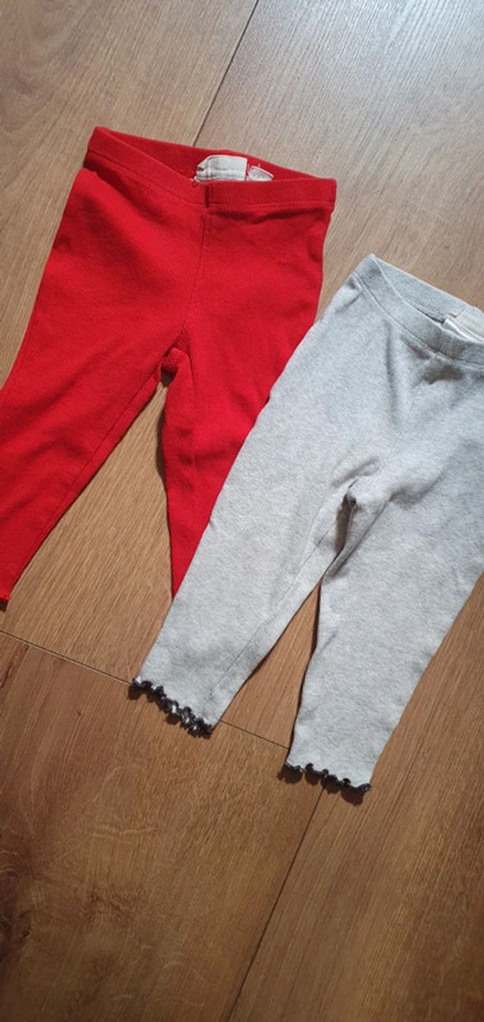 2 leggings 12 mois