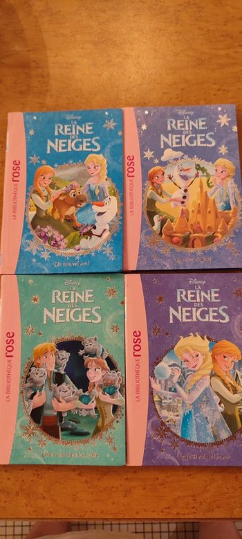 4 livres La Reine des Neiges bibliothèque rose très bon état