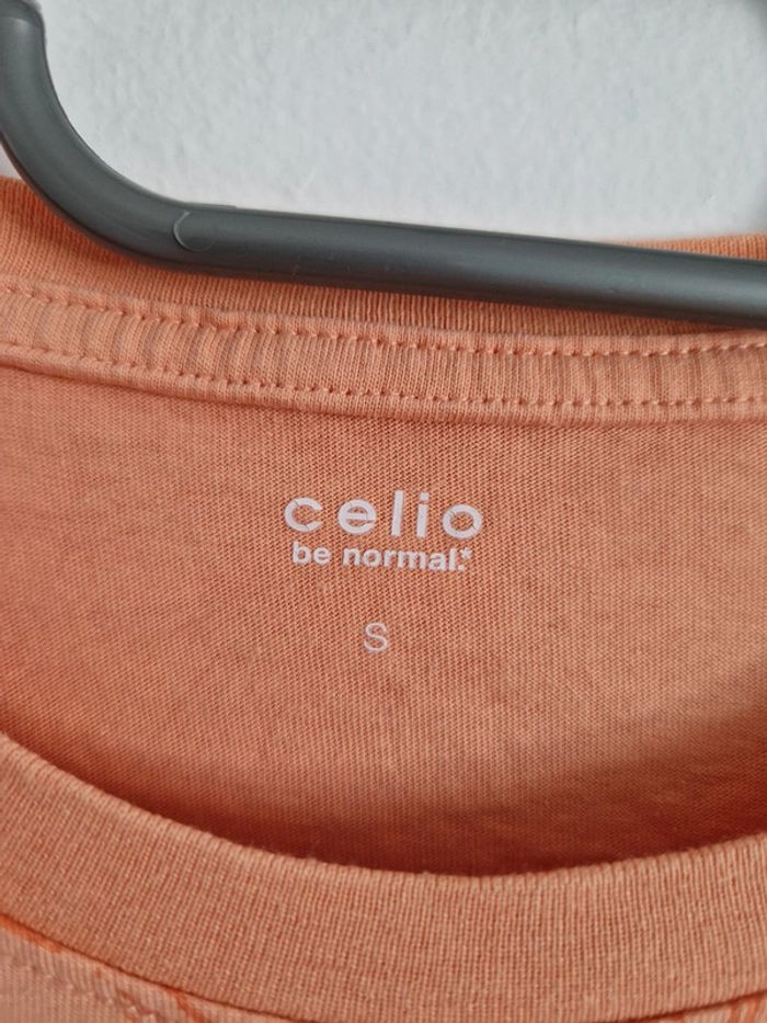 T-shirt orange celio homme - photo numéro 4