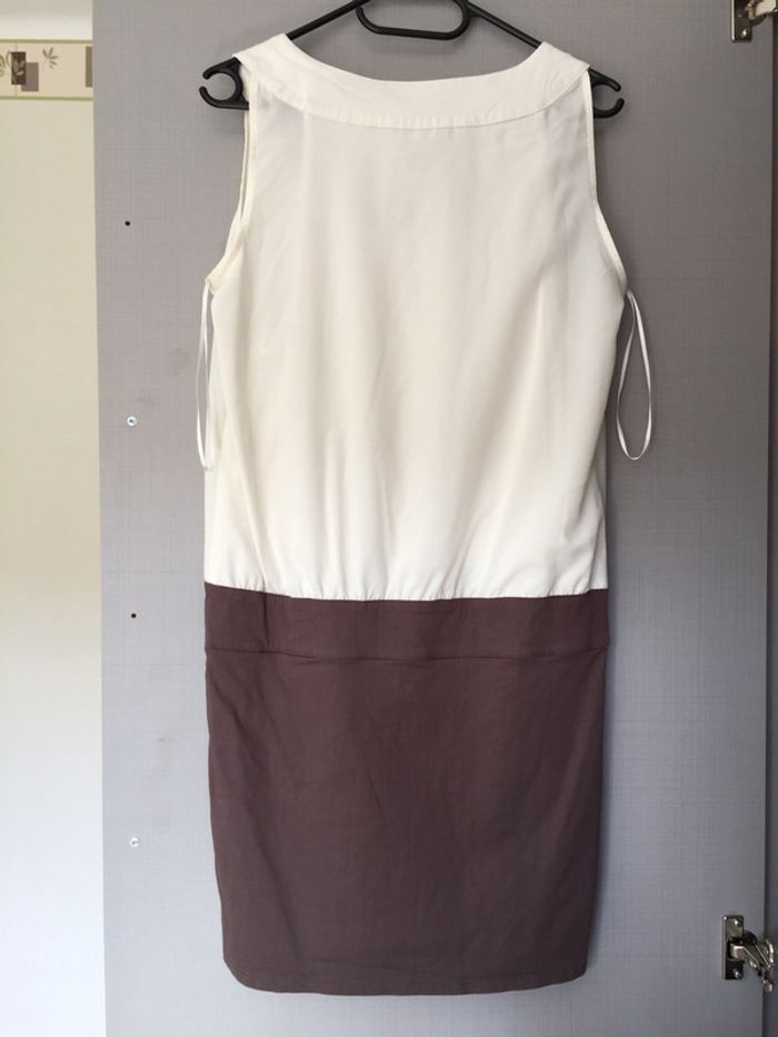 Robe marron/crème Cache Cache Taille 38 - photo numéro 2