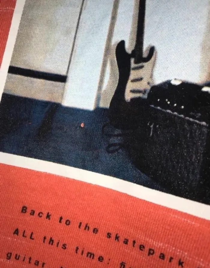 t-shirt manches courtes c&a garçon 9-10 ans 134-140 cm orange chiné motifs skateboards - photo numéro 4