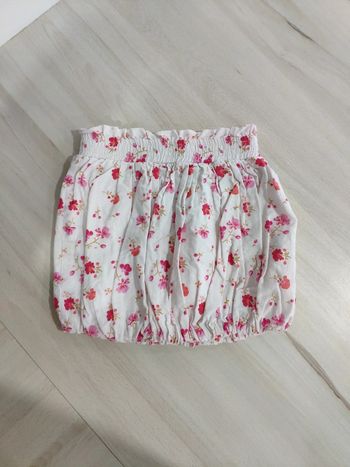 Jupe blanche fleurs fleurie 2 ans 24 mois
