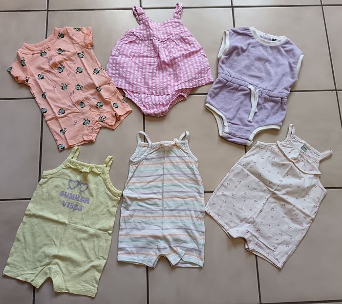 Lot vêtements été bébé fille 9 mois - photo numéro 3