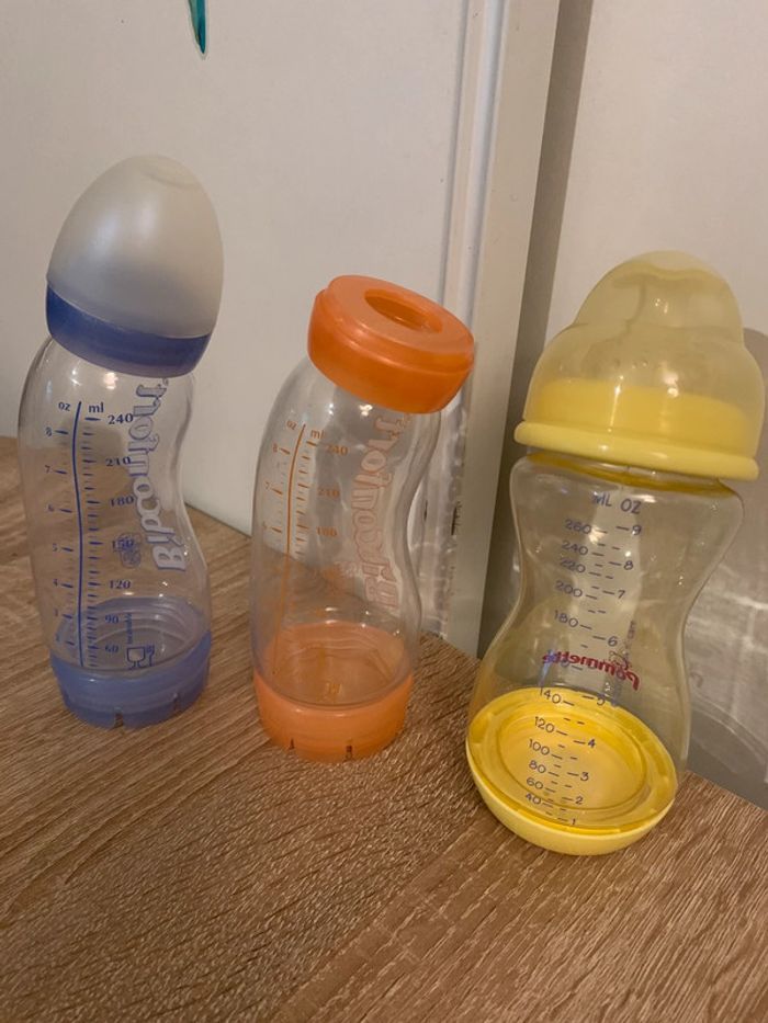 3 biberons plastique anti colique contenance 240,260 ml - photo numéro 2