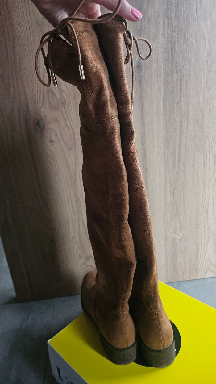 Bottes  cuissardes marron camel, pointure 38, Eram - photo numéro 3