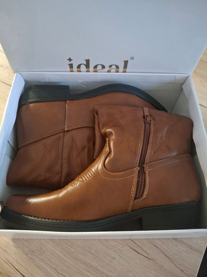 Bottes santiag camel neuves 38 - photo numéro 2