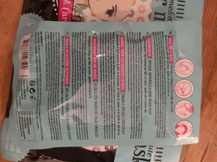 Lot de 3 masques en tissus pour cheveux secs huile de coco - photo numéro 2