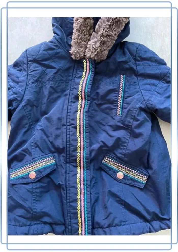 Magnifique manteau bébé fille 12 mois DPAM - photo numéro 2