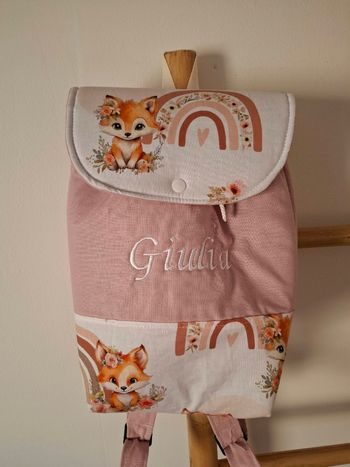Sac à dos renard rose 
