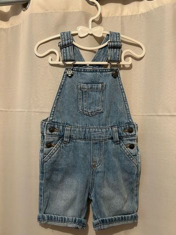 Salopette short en jeans