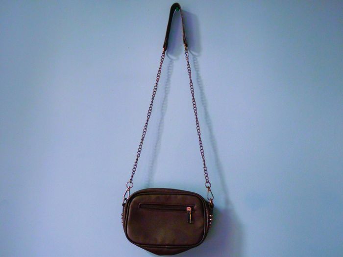 Sac pochette femme noir cloute chaine rock bandoulière neuf - photo numéro 5