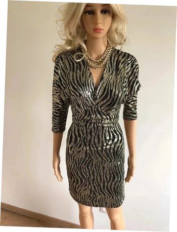 Robe noire et dorée pailletée neuve Morgan taille 34