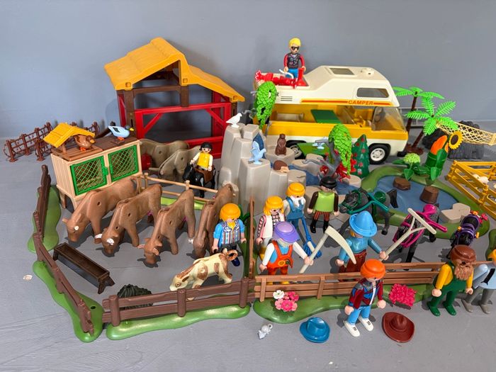 Playmobil Jardin Jardinage Animaux ferme campagne Lot XXL Abris cages Cascade van - photo numéro 4