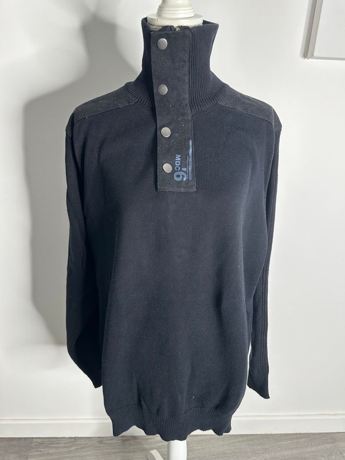 Pull col montant noir Mondaca TXXL - photo numéro 2