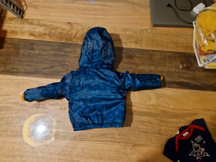 Veste doudoune réversible 68 cm 6-9 mois - photo numéro 2