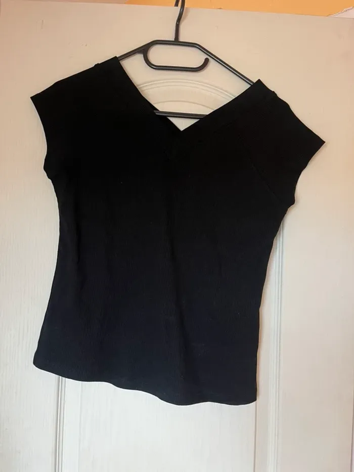 top col v noir zara - photo numéro 2