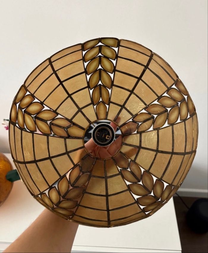 Lustre suspension en nacre vintage - très bon état - photo numéro 2