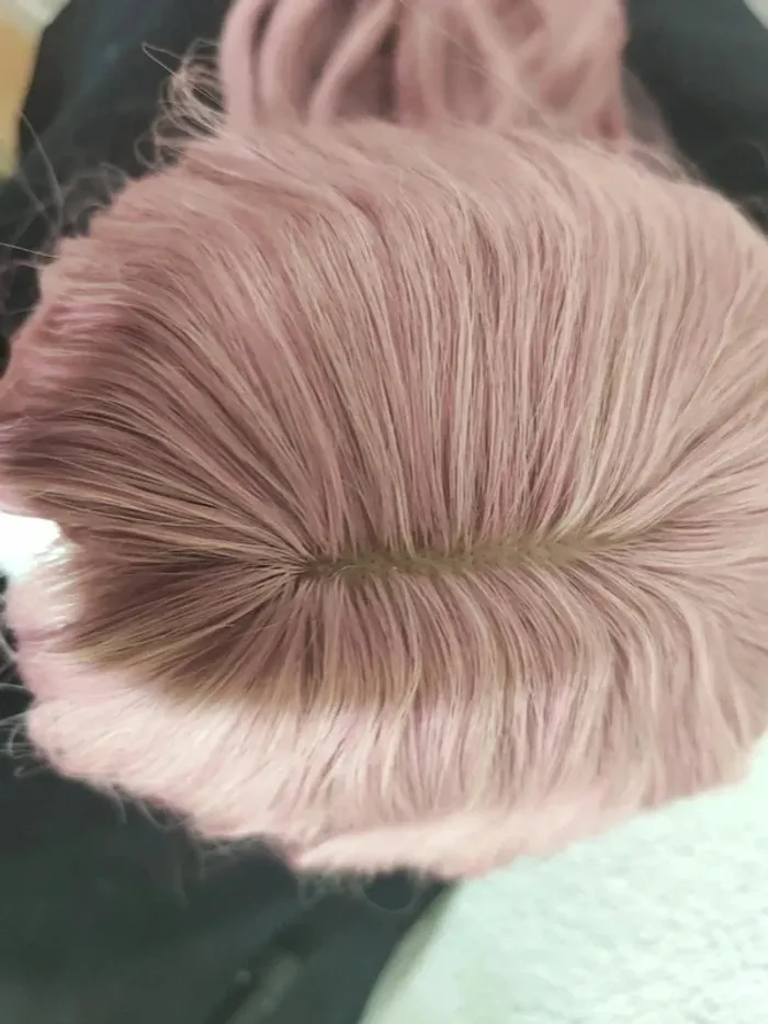 Perruque Naturelle Rose Pastel Luxe Tendance - photo numéro 7