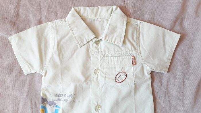 Parfait état : Lot été garçon 12-18mois mois body et chemise à manches courtes - photo numéro 6