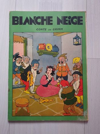 Sublime livre ancien illustré blanche neige 1958