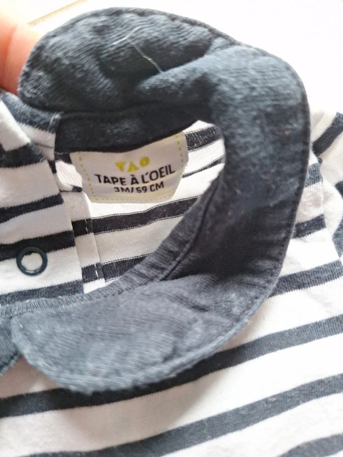 Haut marin col Claudine 3 mois - photo numéro 3