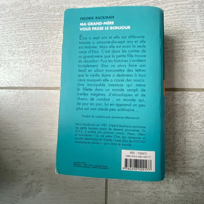 Livre Ma grand mère vous passe le bonjour de Frederik Backman - photo numéro 2